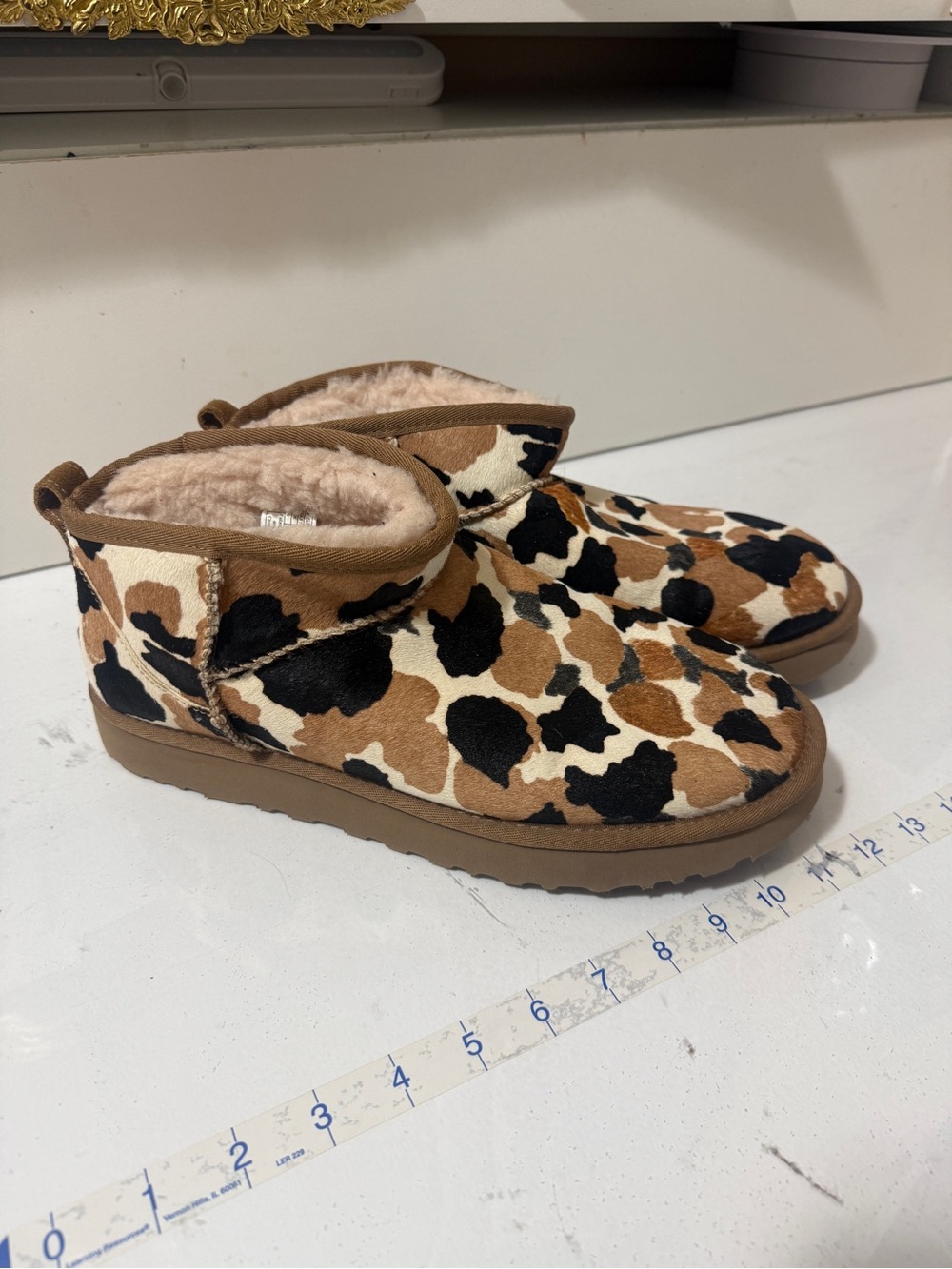 Uggs Leopard Print Cozy Shearling Lined Booties